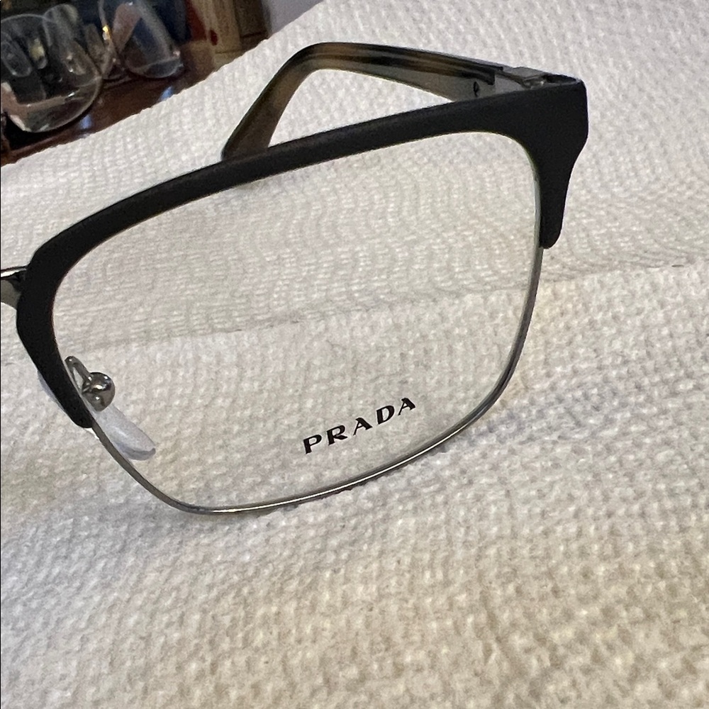 Men’s Prada Black and Silver Frame Prescription Glasses - Picture 7 of 8